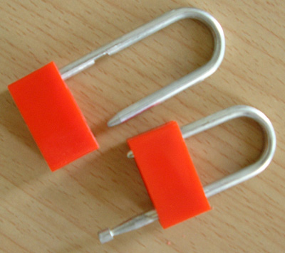 ISO/PAS17712 nummerierten Plastikvorhängeschloss-Sicherheits-Dichtungen für LKWs, Tasche