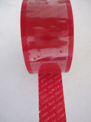 Rotes Edelstahl Secuity-Dichtungs-Band mit Druckwörtern für überzogene BOPP-Taschen